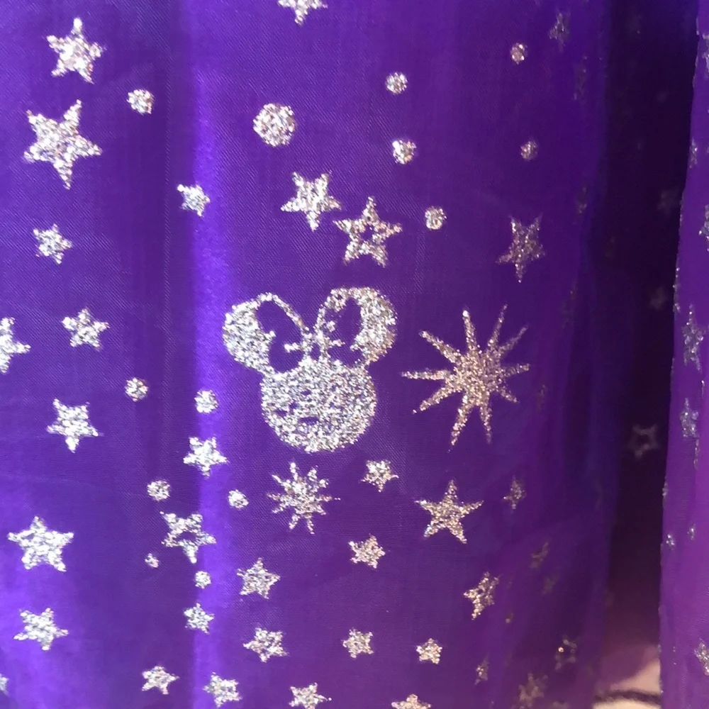 Disney Minne Mouse Princess Witch Purple Orange Sparkle Costume Girls 130 7/8